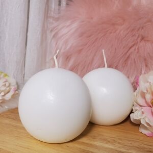 Candles Home Accents Decorative Casual Elegant Circle White 2 Decor Candle